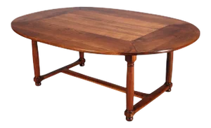 Custom Made Oval Walnut Dining Table