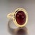 Traditional Natural Solitaire Spessartite Garnet Ring 6.5 14k Y Gold 8.08 Cts Certified For Sale - Image 3 of 14