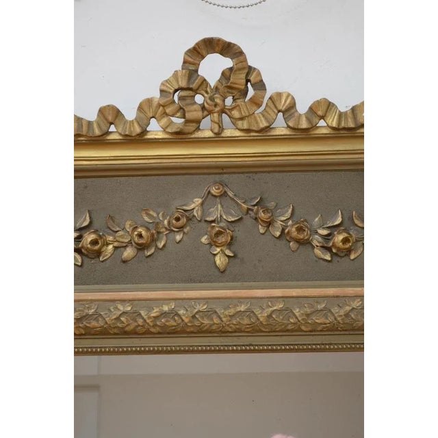 Glass Antique Wall Mirror, 1900s For Sale - Image 7 of 13