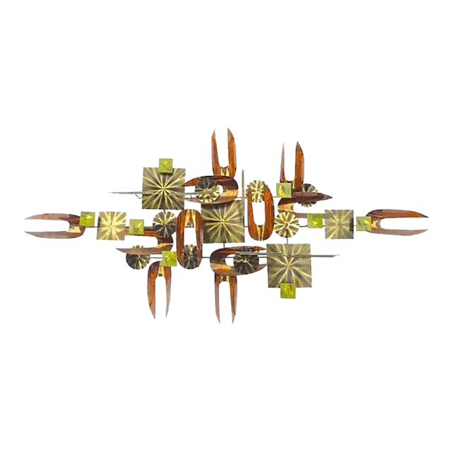 William Vose Mid-Century Modern Metal Wall Sculpture For Sale