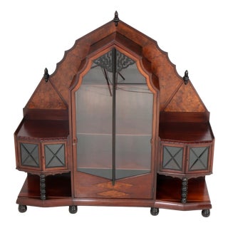 Dutch Art Deco Walnut and Burl Vitrine by Max Coini, 1920s For Sale