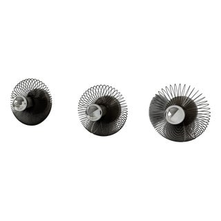 Vintage Wall Lights in Metal, France, 1970, Set of 3 For Sale