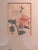 Traditional Vintage Signed Monogram Botanical Woodblock Print Chrysanthemums Metal Frame 14x11 For Sale - Image 3 of 7