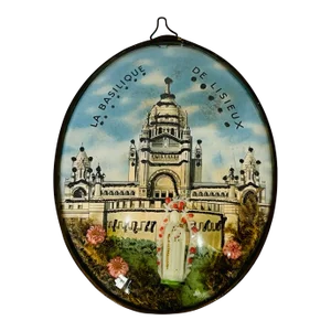 Antique Religous Diorama of La Basilique De Lisiex