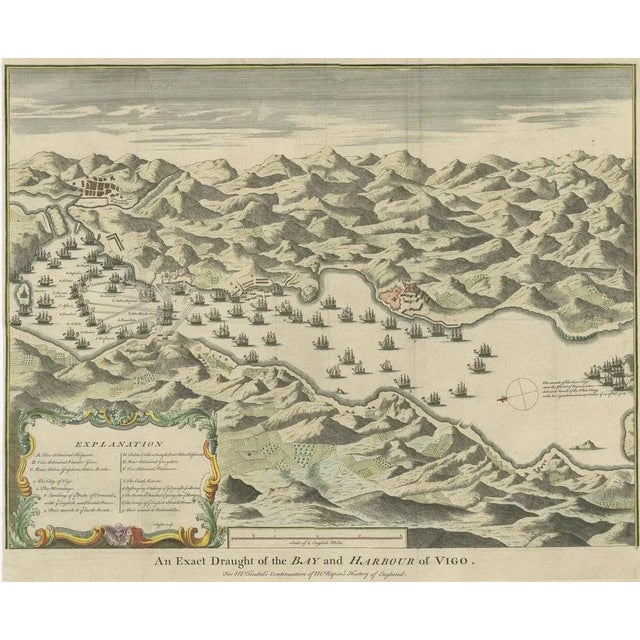 Battle of Vigo Bay or Rande, 1702, Paper For Sale - Image 3 of 6
