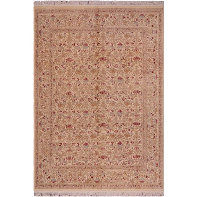 Boho Chic 1900's Pak-Persian Beige/Red Wool Rug - 8'1'' X 10'0'' For Sale - Image 9 of 9