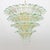 Large mid-century modern palmette chandelier in murano glass, barovier and toso style, 1970s italy. The chandelier is...