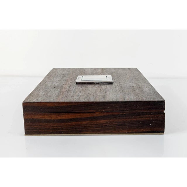 Mid Century Rosewood Cigarette Holder Box For Sale In New York - Image 6 of 10
