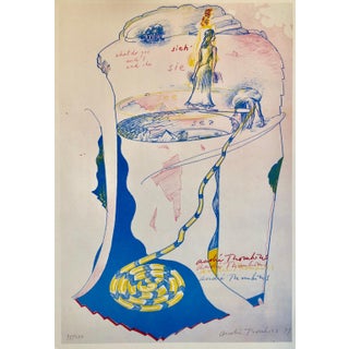 André Thomkins, 1970s Modernist Swiss Colorful Surrealism Signed Dada Lithograph Andre Thomkins, 1979 For Sale