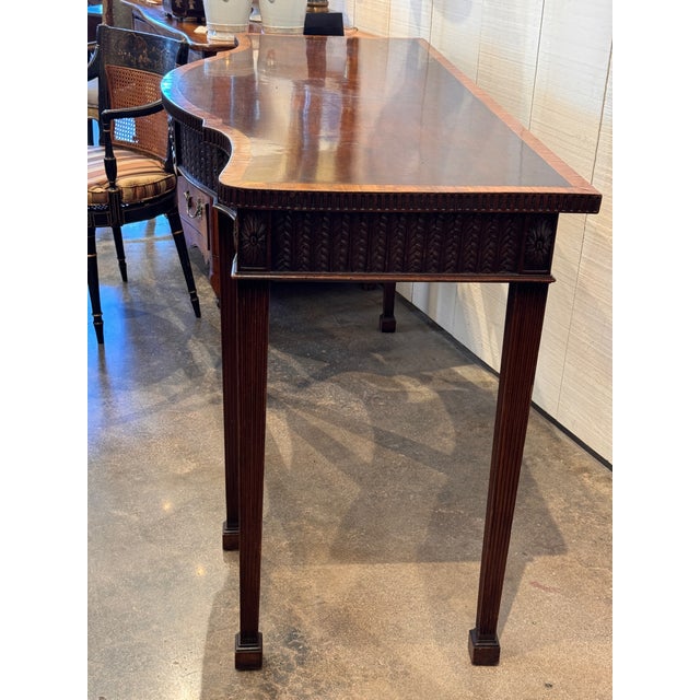 Late 19th Century English Mahogany Serpentine Server For Sale - Image 13 of 13