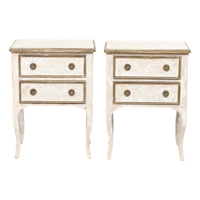 Italian Mid 20th C. Pair Raised Side Chests For Sale