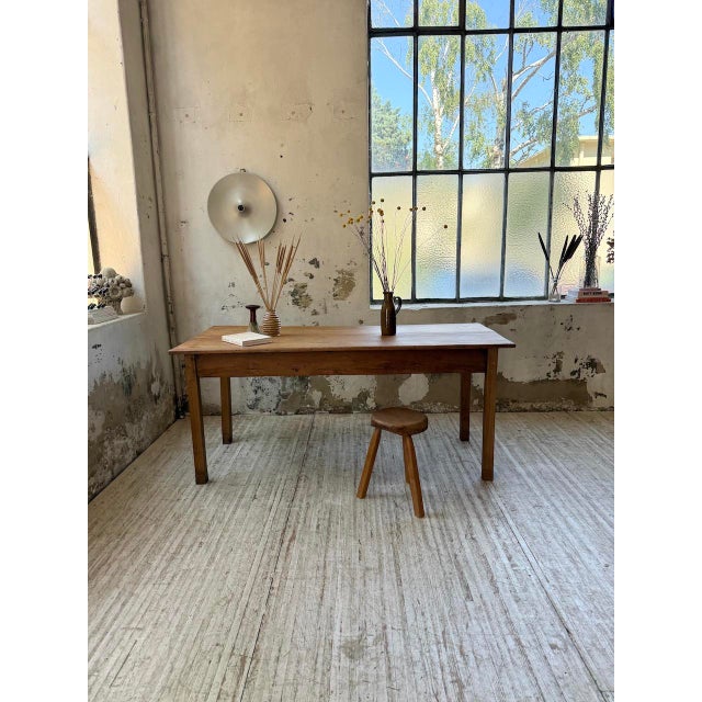 Cherry Farmhouse Table, 1950s For Sale - Image 9 of 18