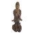 Hand‑Carved Wooden Guanyin / Bodhisattva Statue – 28” Vintage Asian Figure For Sale