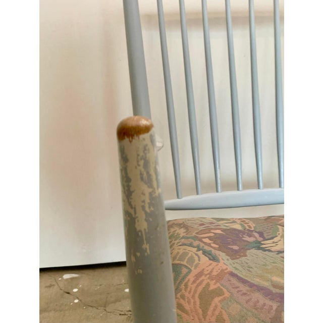 Blue 1970s. Rocking Chair Mid- Century Danish Rocking Chair in the Manner of Niels Eilersen For Sale - Image 8 of 12