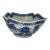 Vintage Large "Blue Canton" Porcelain Deep Square Fruit / Centerpiece Bowl - 9" Portugal 1980s-1990s For Sale