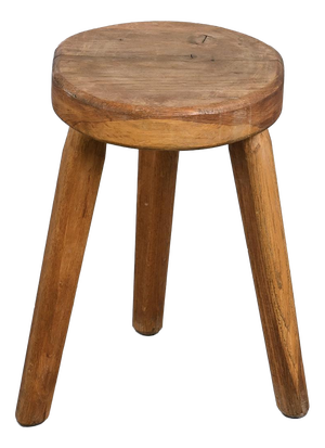 Wooden Tripod Stool, 1950s