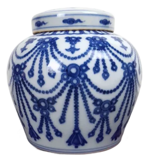 Chinese Porcelain Blue and White Lidded Jar