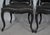 Black Black Faux Crocodile & Glossy Black Louis XV Style Armchairs — A Pair For Sale - Image 8 of 10