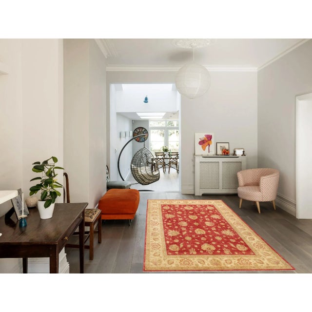 Textile Pasargad Home Ferehan Lamb's Wool Area Rug, 8'10" X 11' 8", Rust For Sale - Image 7 of 8