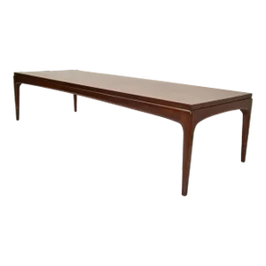 Gio Ponti Style Low Coffee Table Tapered Legs Walnut Mid-Century Modern Italy 70