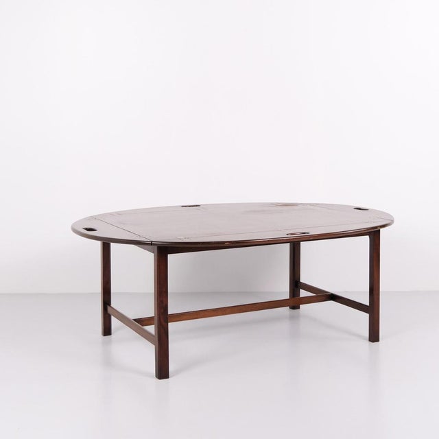 Vintage Coffee Table in Mahogany with Brass Fittings, 1930s For Sale - Image 11 of 12