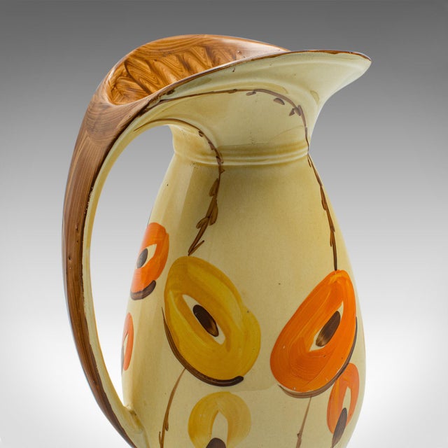 Yellow 1930's Vintage Art Deco Serving Ewer For Sale - Image 8 of 10