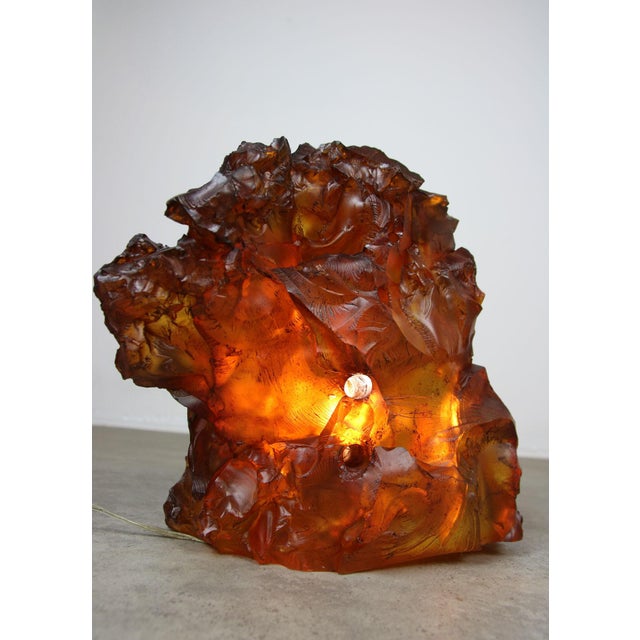 Vintage Italian Orange and Yellow Sculptural Lamps, 1970s, Set of 2 For Sale - Image 15 of 18