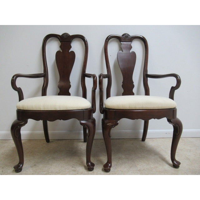 Ethan Allen Court Queen Anne Dining Room Arm Chairs a Pair