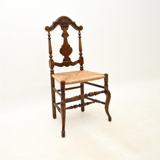 Mid 19th Century Antique French Provincial Walnut Dining Chairs, 1860, Set of 4 For Sale - Image 5 of 11