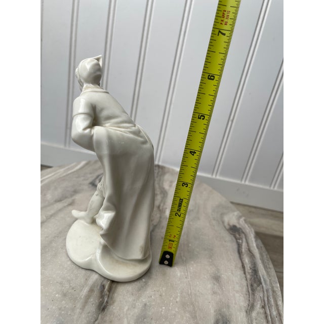 Early 20th Century Nymphenburg Bustelli Pantalone Figurine White Porcelain Commedia Dell'Arte 7" For Sale - Image 5 of 11