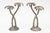Modern Vintage Coastal 1970's Godinger Silver Plate Palm Tree Candlesticks Pair Of For Sale - Image 3 of 11