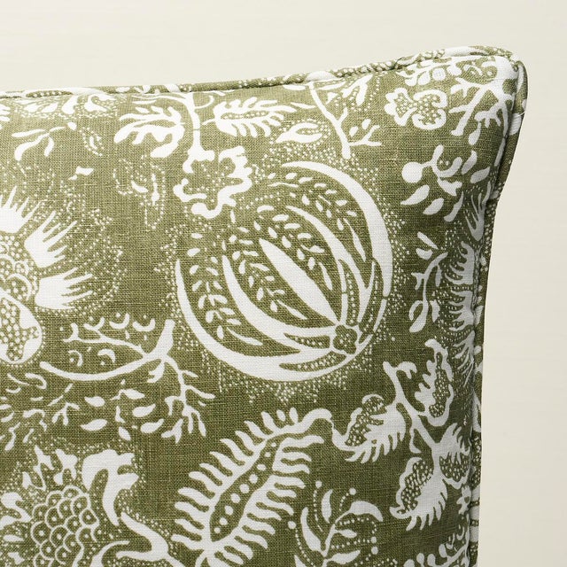 This pillow features Pomegranate Print with a self welt finish. This lively pomegranate pattern was inspired by an antique...