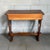Vintage Wood Refectory Console Table with Drawer and Lyre Legs For Sale - Image 3 of 11