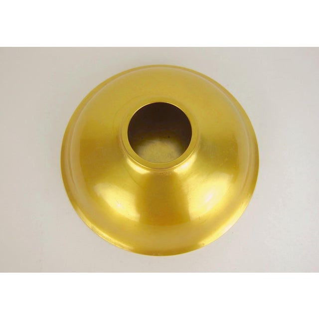 Art Deco Marie Zimmermann Large Art Deco Gilt Inkwell With Stone Finial For Sale - Image 3 of 7