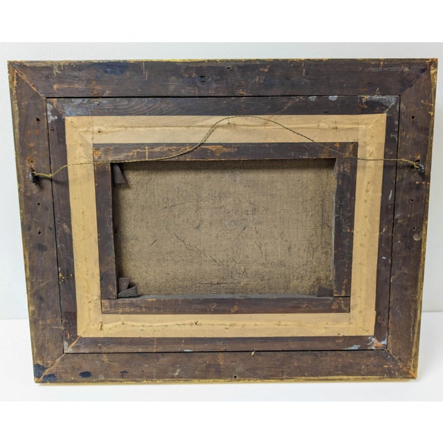 Gold 19th Century Oil Painting of Two Cherubs Putti Cupid Angels After Raphael For Sale - Image 8 of 10