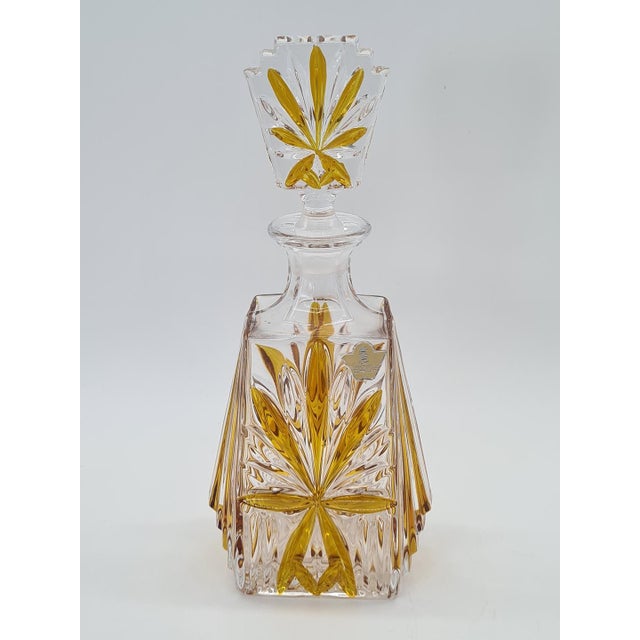 Mid-Century Modern German Lead Crystal Decanter with Glasses, 1960s, Set of 6 For Sale - Image 3 of 11