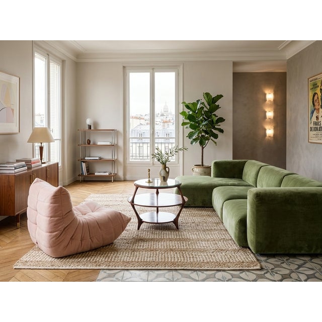 Occasional organic design round coffee table Pierlugi Giordani (attr.) realized for private client in Bologna during...