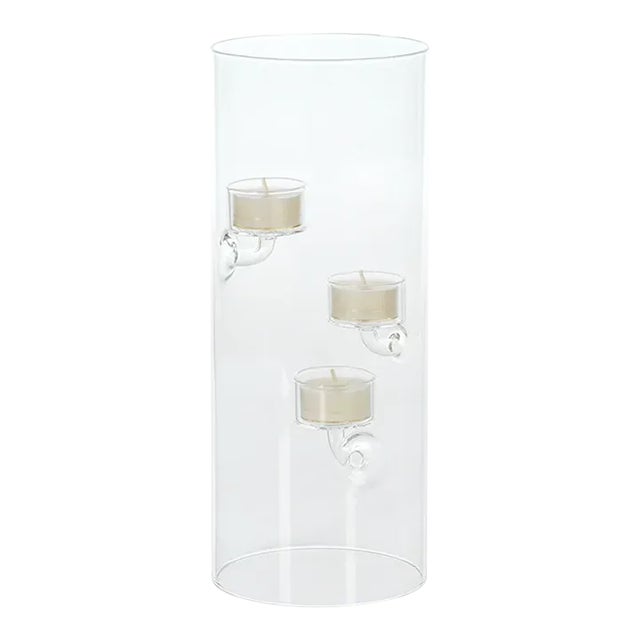Suspended Glass Tealight Holder/Hurricane-4.75" x 11.75" For Sale