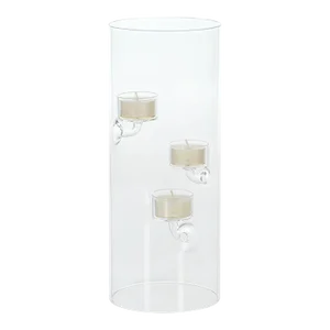 Suspended Glass Tealight Holder/Hurricane-4.75" x 11.75"