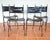 Vintage Dining Chairs in Leather and Wrought Iron, 1970s, Set of 4 For Sale - Image 16 of 18