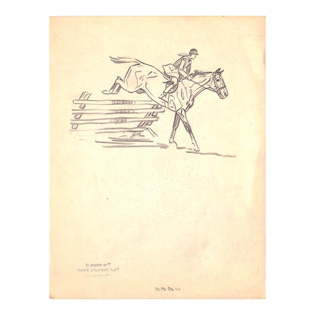 Original 1944 Pencil Drawing From Hi, Guy! The Cinderella Horse by Paul Brown 42 For Sale