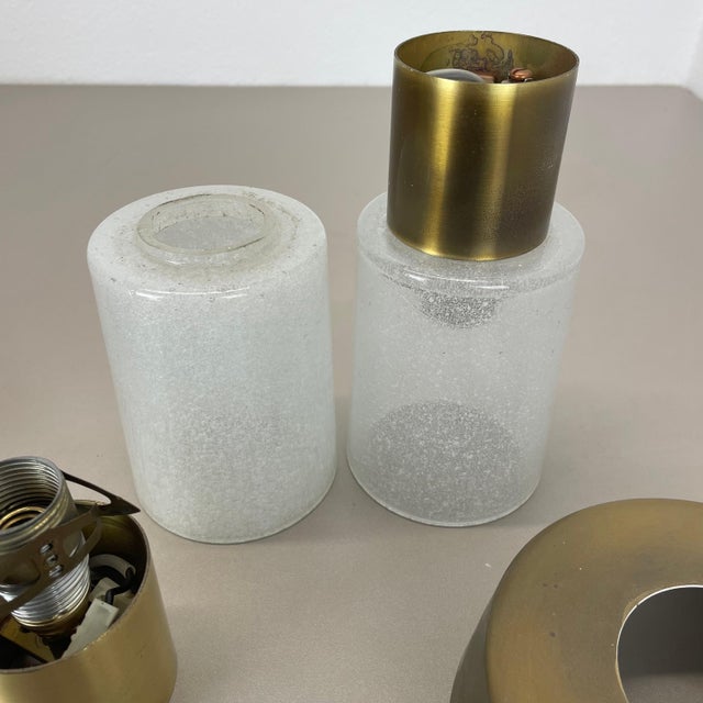 Minimalist Brass and Glass Tube Ceiling Lights, Italy 1970s, Set of 2 For Sale - Image 17 of 18