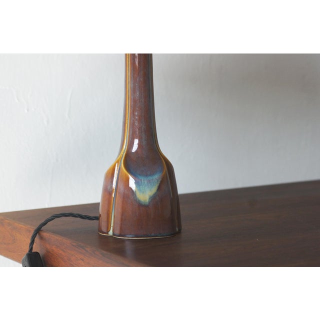 Mid-Century Modern Danish Ceramic Table Lamp attributed to Einar Johansen for Søholm, 1960s For Sale - Image 3 of 7