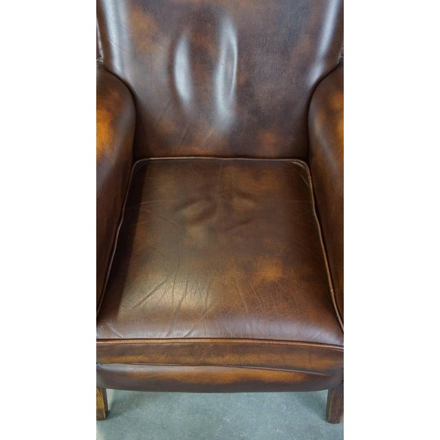 English Style Chair in Dark Brown Cowhide For Sale - Image 6 of 13