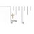 Early 21st Century 14K Yellow Gold Plated .925 Sterling Silver 1/10 Cttw Diamond Cross Stud Earring (I-J Color, I3 Clarity) For Sale - Image 5 of 5