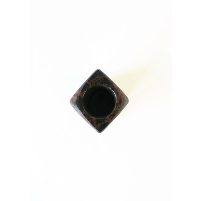 Postmodern Black Marble Desk Pen Pencil Holder, 1990s For Sale - Image 10 of 12