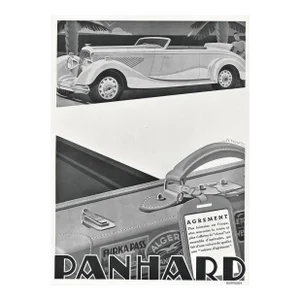 1935 French Art Deco Advertisement Print for Car by Kow