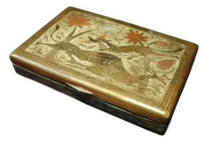 Late 19th Century Enameled Brass Persian Hinged Box