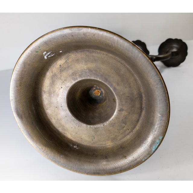 19th Century European Bronze Candlestick With Lion and Amsterdam City Shield For Sale - Image 18 of 18