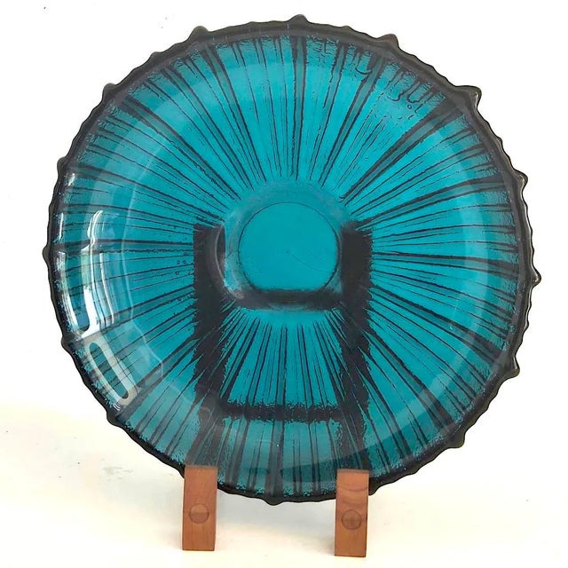 1964 Blenko Glass Centerpiece Bowl, Model #641l Designed by Joel Myers For Sale - Image 9 of 13